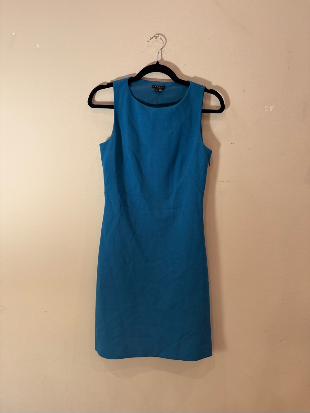 Theory Bright Blue Sleeveless Sheath Dress